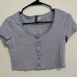 H&M Short Sleeved Crop Top Shirt